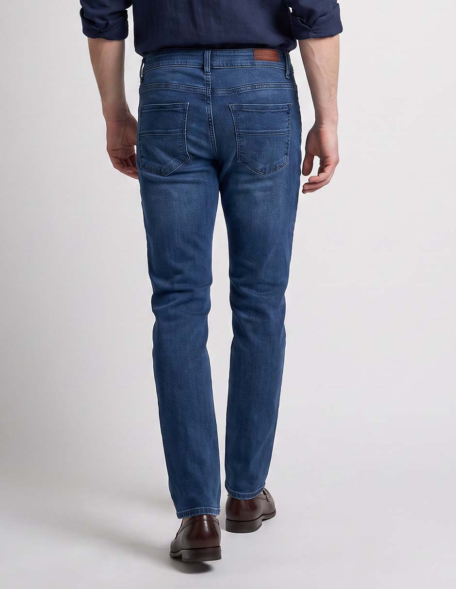 Jeans slim lavado obscuro para hombre 2