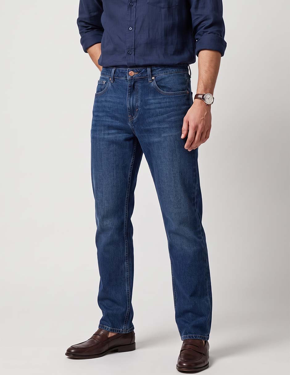 Jeans straight deslavado para hombre Jeans straight deslavado para hombre