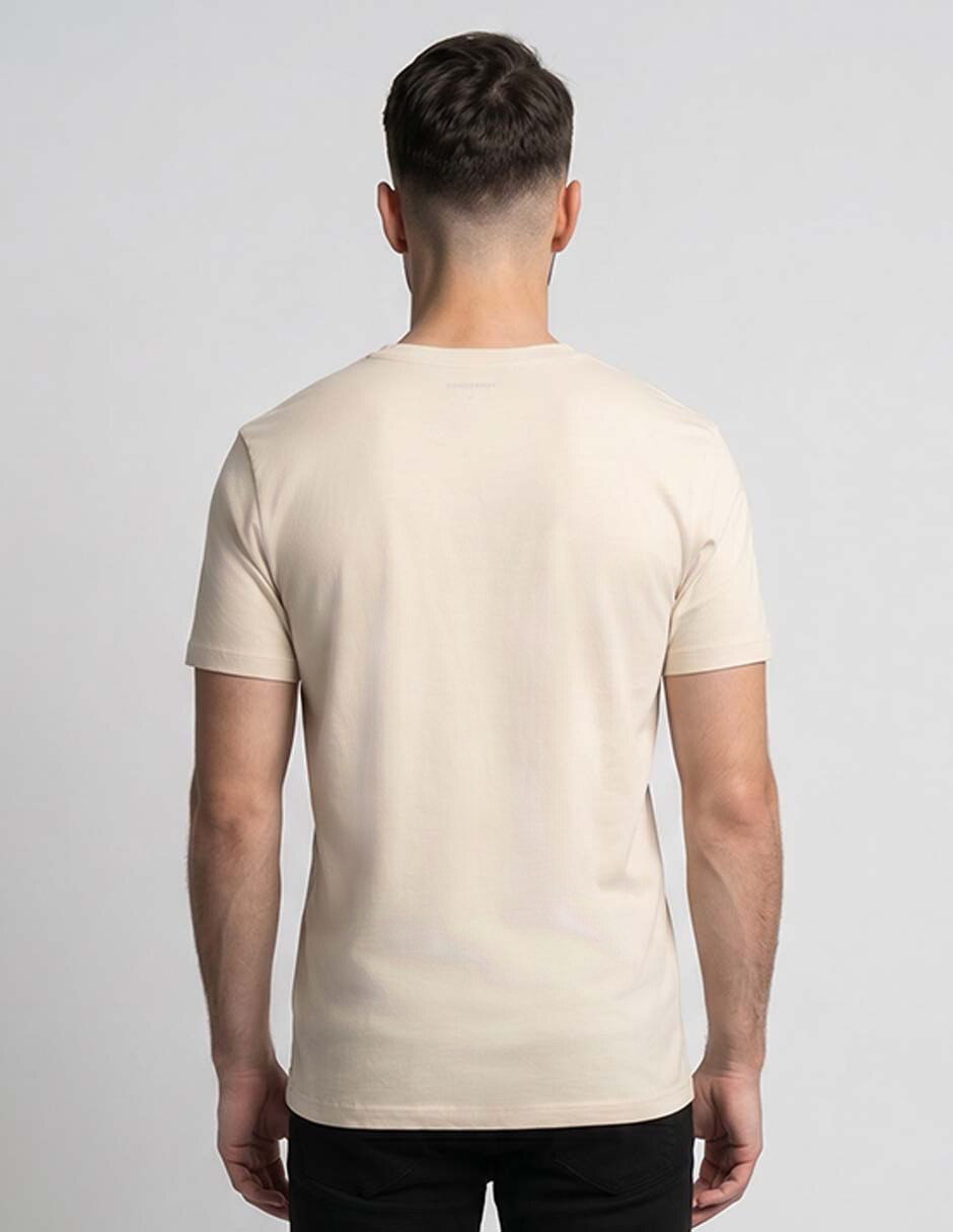 Playera contempo cuello v para hombre