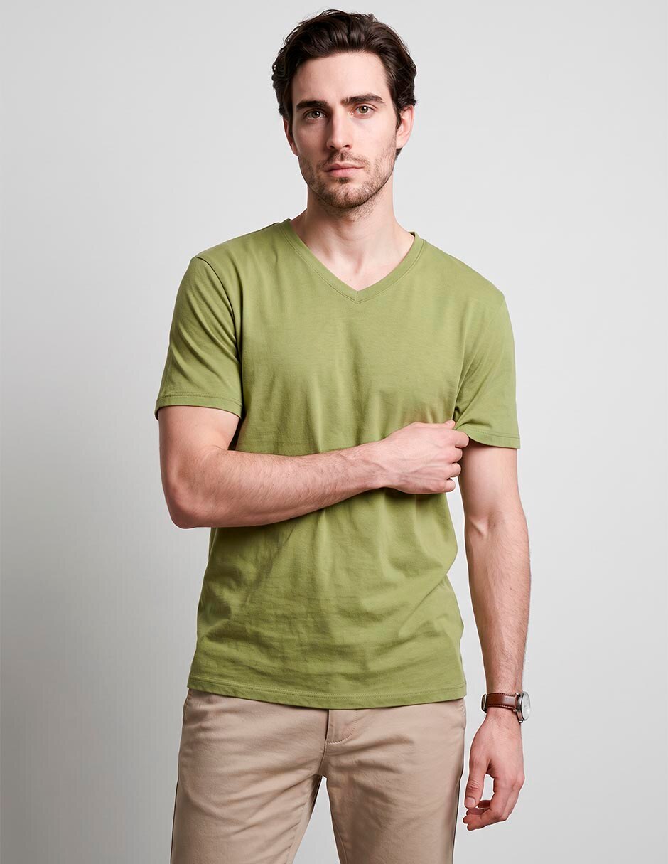 Playera cuello V para hombre Playera cuello V para hombre