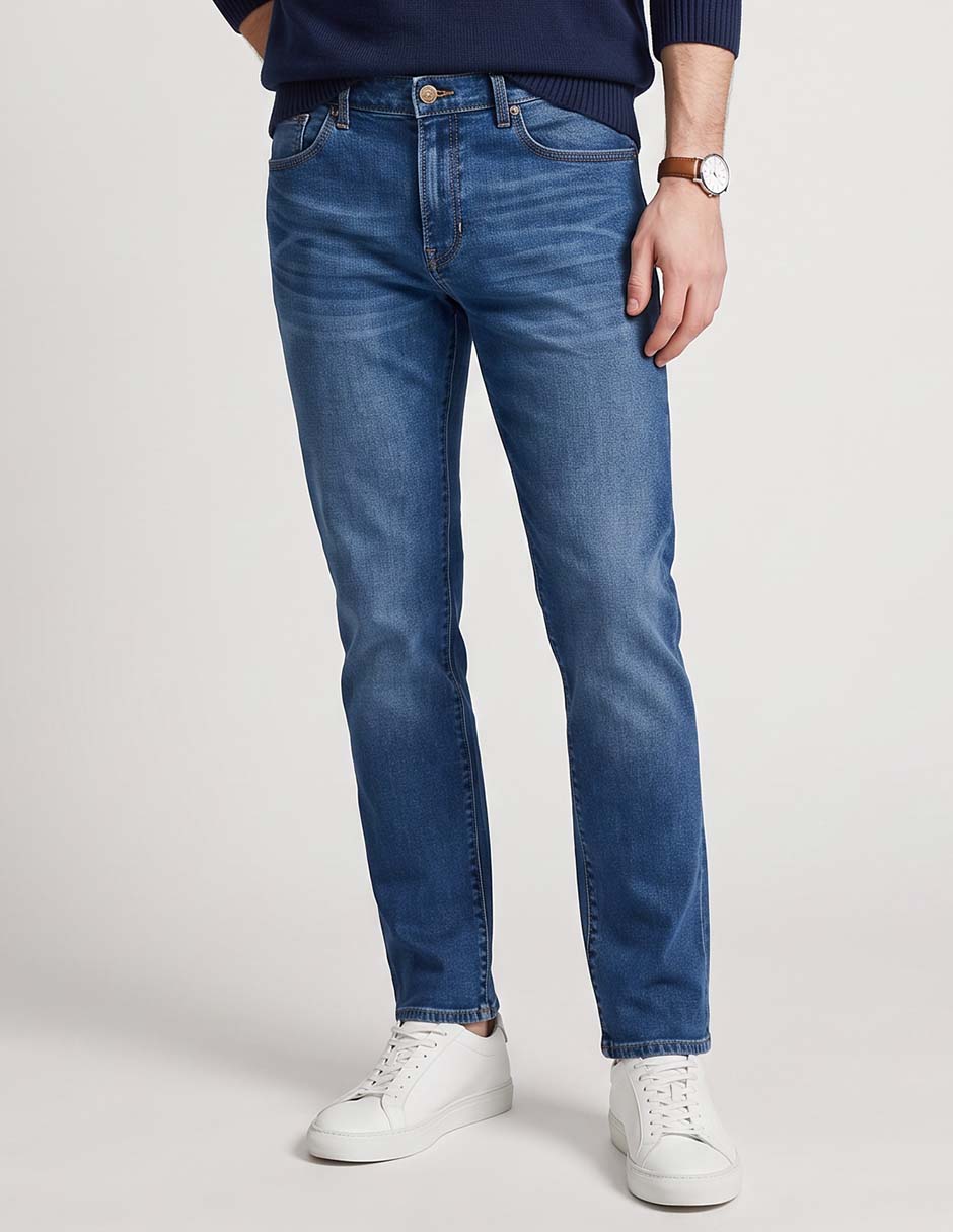 Jeans slim lavado medio para hombre Jeans slim lavado medio para hombre