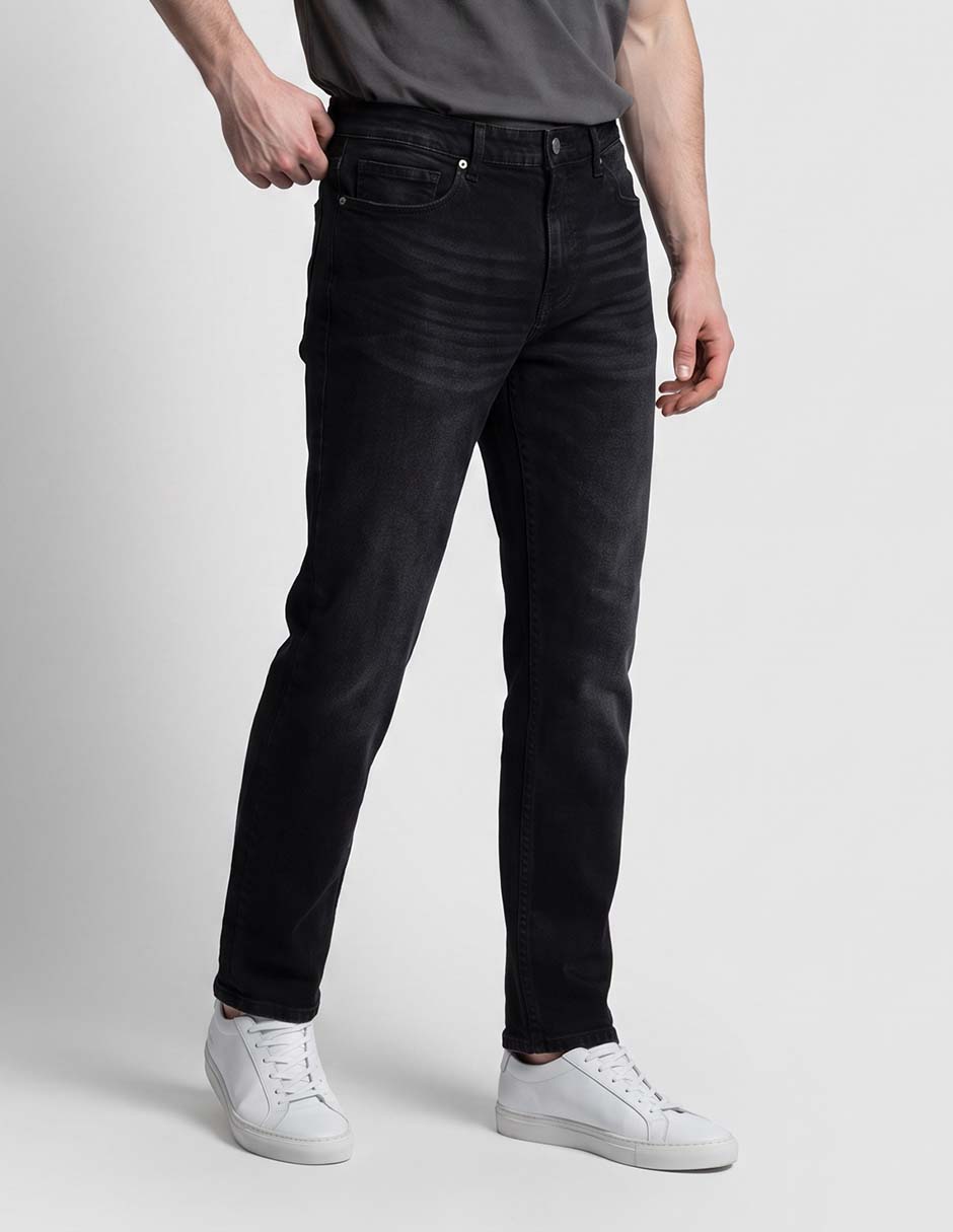 Jeans slim lavado medio para hombre 1